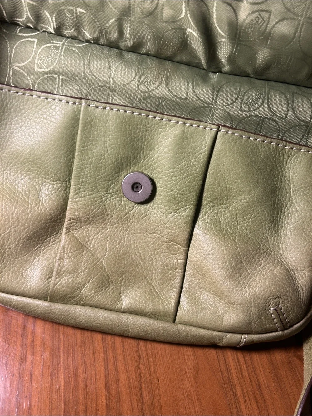 Fossil Olive Leather Crossbody Shoulder Bag